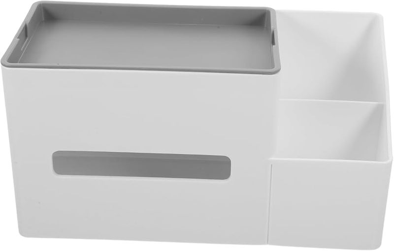 صندوق تخزين المناديل الحديث الصديق للبيئة لغرفة المعيشة باللون الأبيض - Image 1